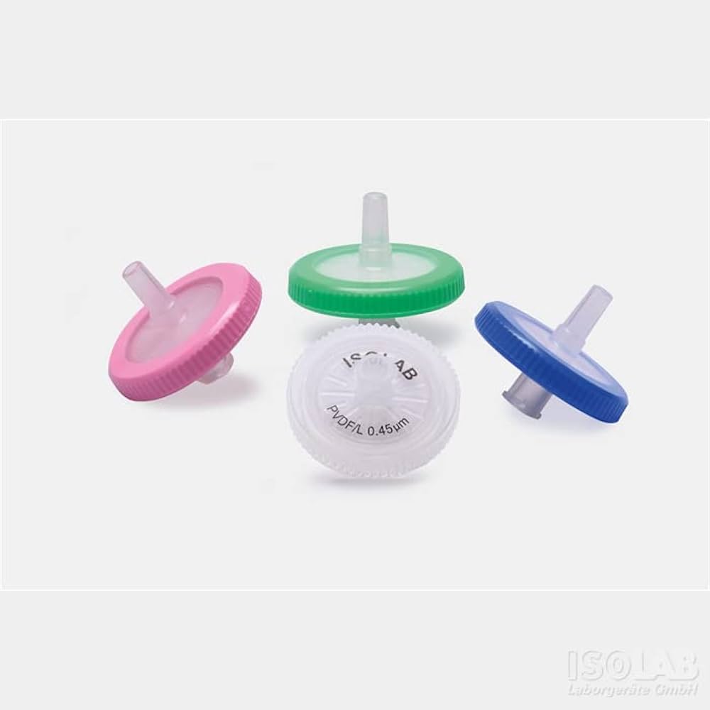 독일 ISOLAB 시린지 필터 ISOLAB Syringe Filter PTFE Membrane 25 mm Diameter, Pore Size 0.45 µm, Non-Steril/100PK